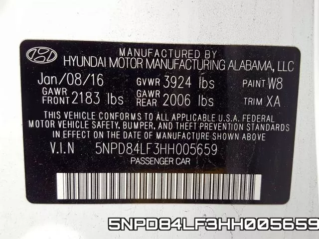 5NPD84LF3HH005659 фото 2