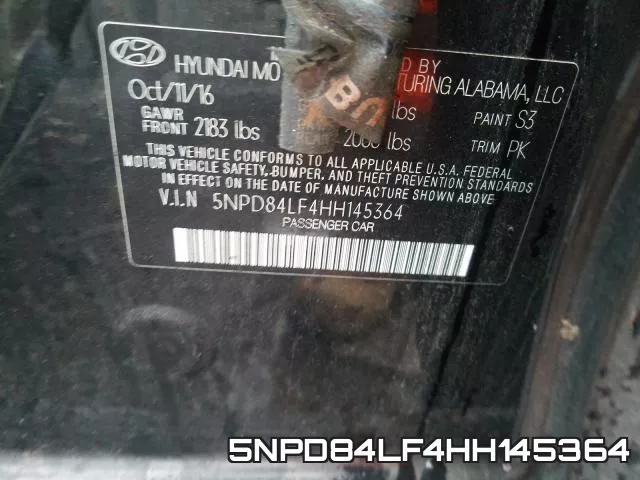 5NPD84LF4HH145364 фото 2