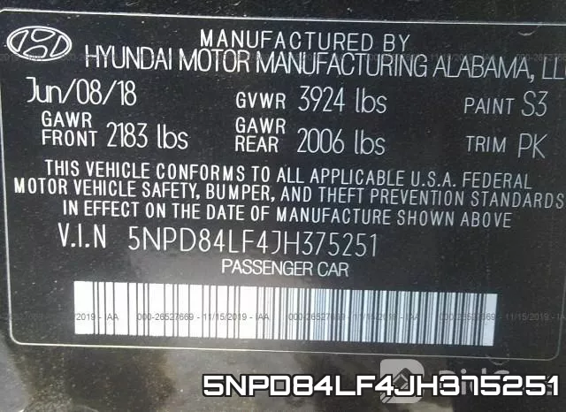 5NPD84LF4JH375251 фото 10