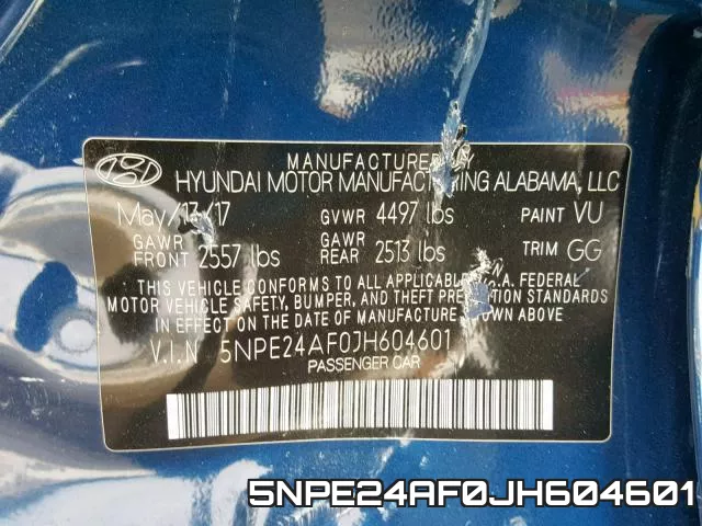 5NPE24AF0JH604601 фото 2