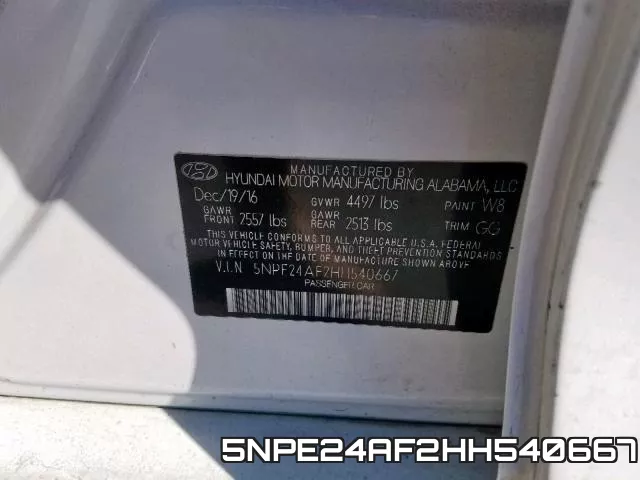 5NPE24AF2HH540667 фото 2
