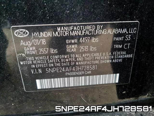 5NPE24AF4JH728581 фото 2