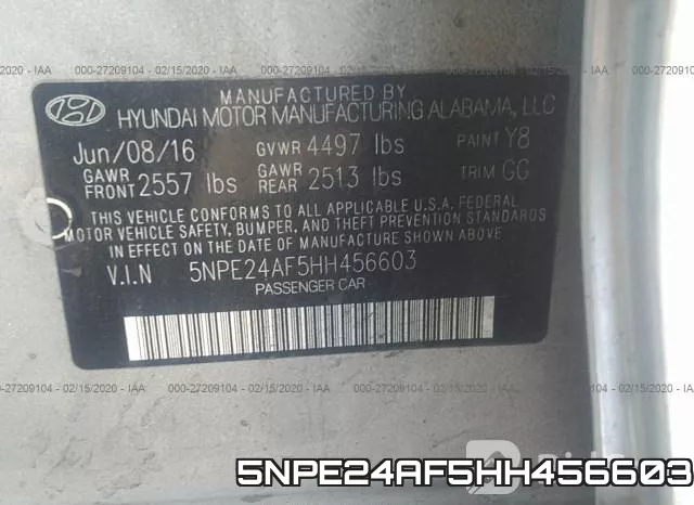 5NPE24AF5HH456603 фото 10