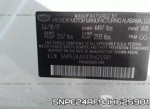 5NPE24AF9JH625981 фото 10