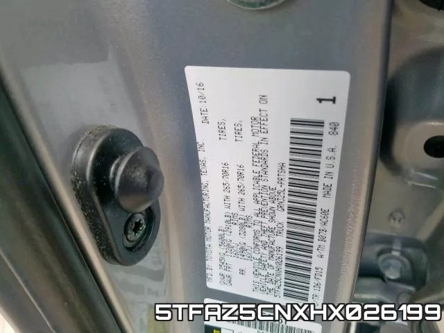 5TFAZ5CNXHX026199 фото 2
