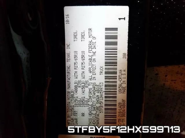 5TFBY5F12HX599713 фото 2