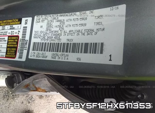 5TFBY5F12HX617353 фото 10