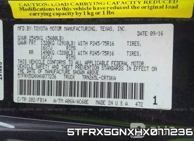 5TFRX5GNXHX077236 фото 10