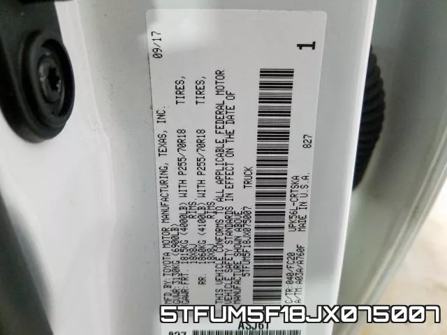 5TFUM5F18JX075007 фото 2