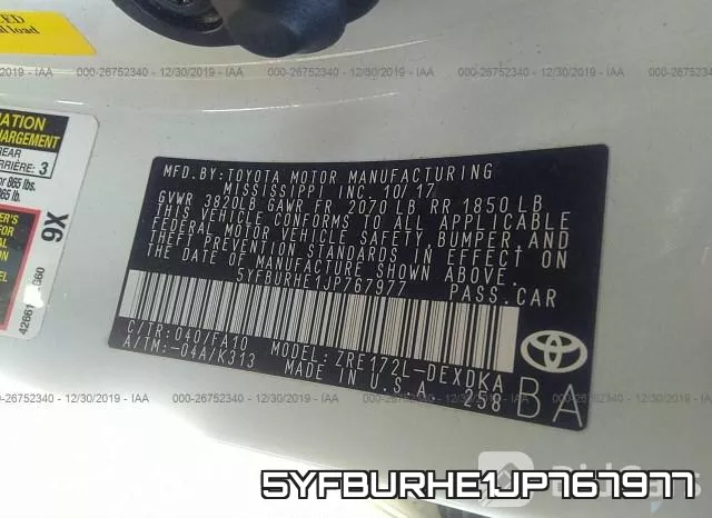 5YFBURHE1JP767977 фото 10