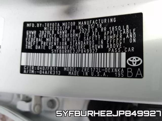5YFBURHE2JP849927 фото 2