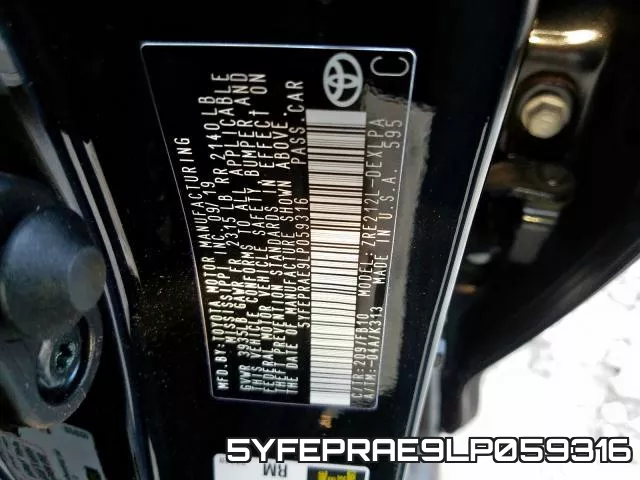 5YFEPRAE9LP059316 фото 2