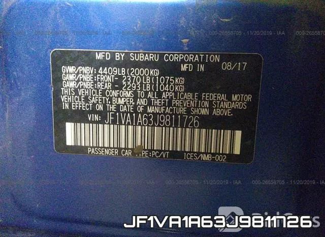 JF1VA1A63J9811726 фото 10