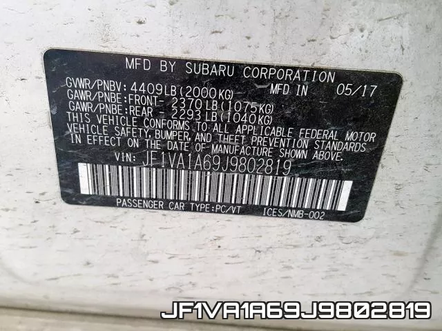 JF1VA1A69J9802819 фото 2