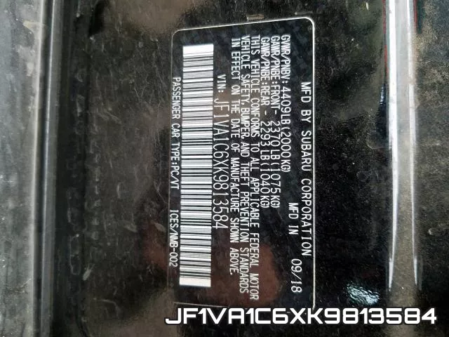 JF1VA1C6XK9813584 фото 2