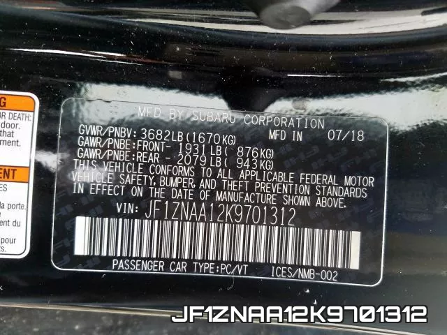JF1ZNAA12K9701312 фото 2