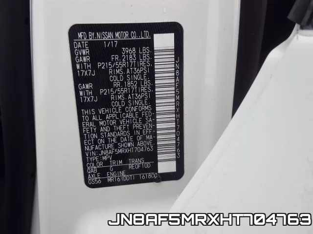 JN8AF5MRXHT704763 фото 2
