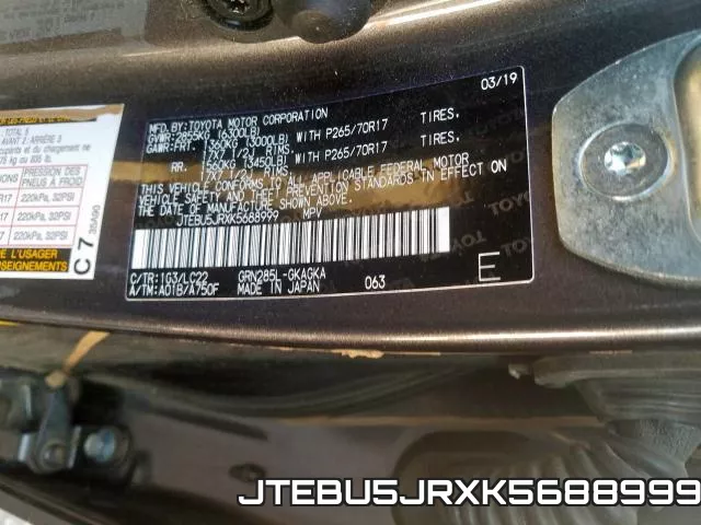 JTEBU5JRXK5688999 фото 2