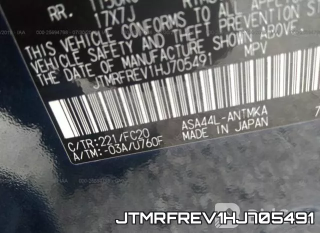 JTMRFREV1HJ705491 фото 10
