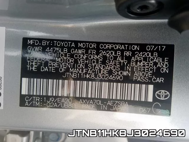 JTNB11HK8J3024690 фото 2