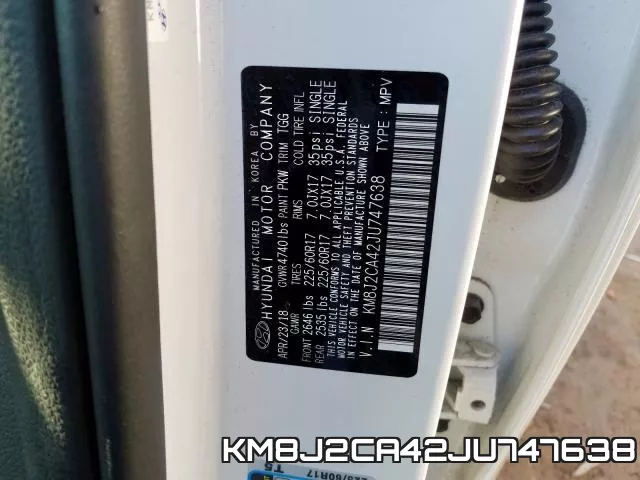 KM8J2CA42JU747638 фото 2