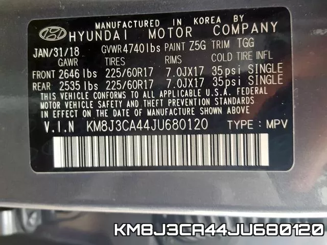 KM8J3CA44JU680120 фото 2