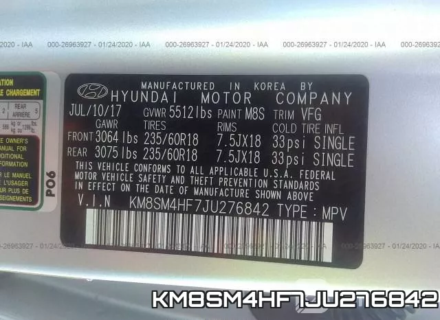 KM8SM4HF7JU276842 фото 10