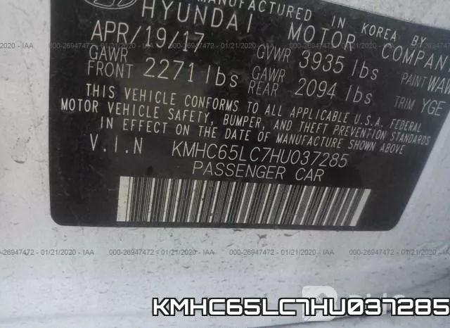 KMHC65LC7HU037285 фото 10