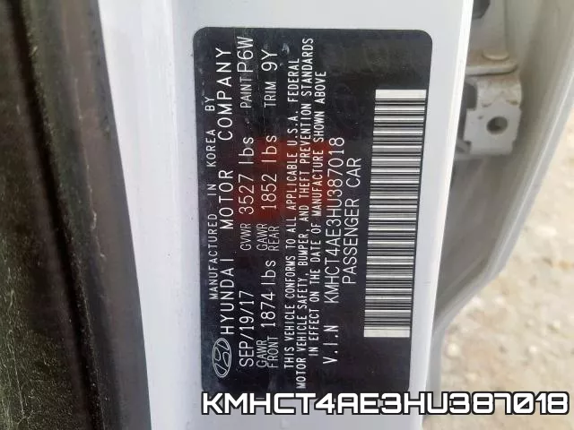 KMHCT4AE3HU387018 фото 2