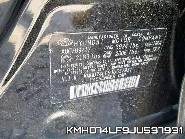 KMHD74LF9JU537931 фото 2