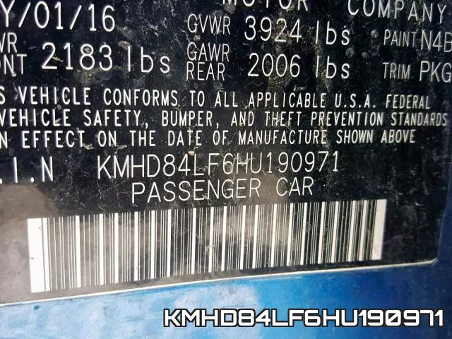 KMHD84LF6HU190971 фото 2