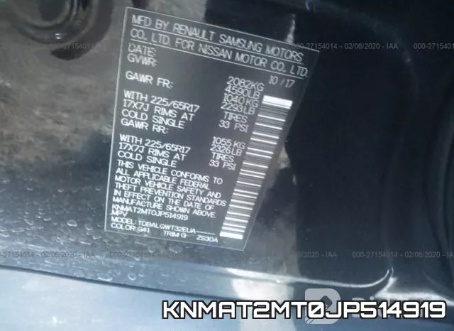 KNMAT2MT0JP514919 фото 10