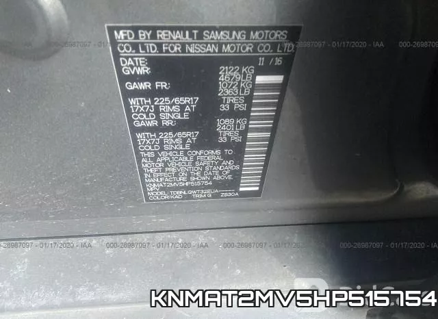 KNMAT2MV5HP515754 фото 10