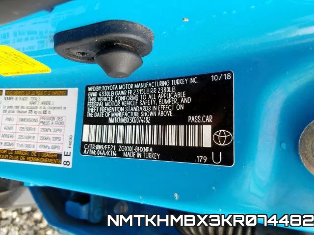 NMTKHMBX3KR074482 фото 2