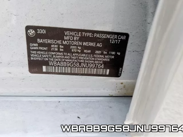 WBA8B9G58JNU99764 фото 2