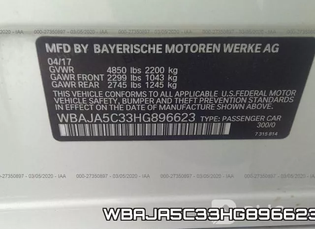 WBAJA5C33HG896623 фото 10