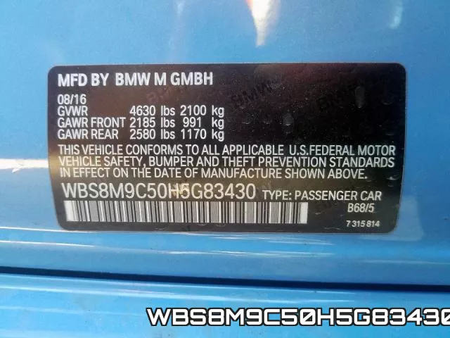 WBS8M9C50H5G83430 фото 2