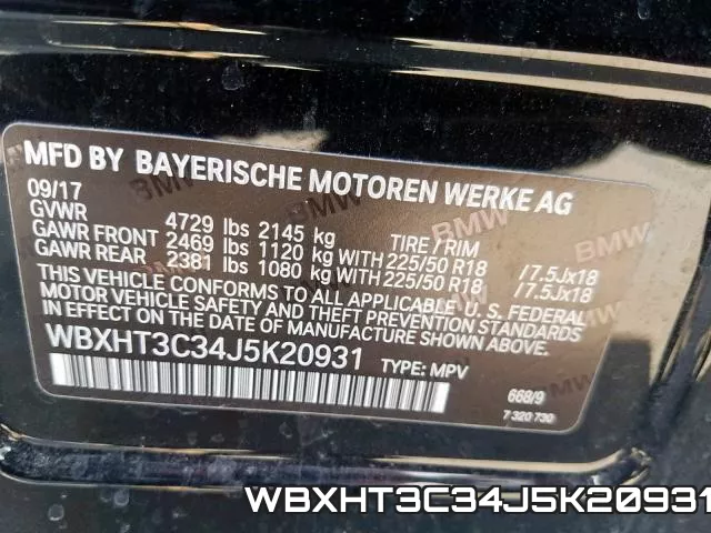 WBXHT3C34J5K20931 фото 2