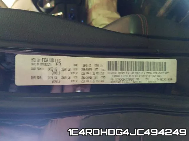 1C4RDHDG4JC494249 фото 2