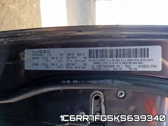 1C6RR7FG5KS639340 фото 2