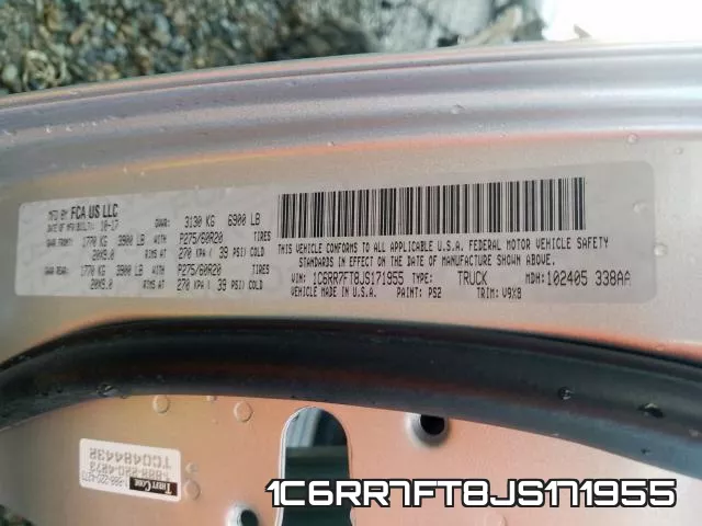 1C6RR7FT8JS171955 фото 2