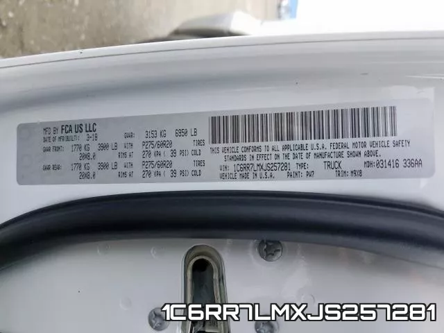 1C6RR7LMXJS257281 фото 2