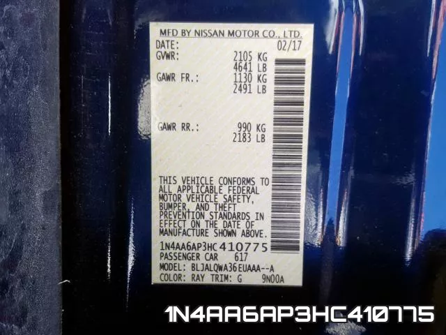 1N4AA6AP3HC410775 фото 2