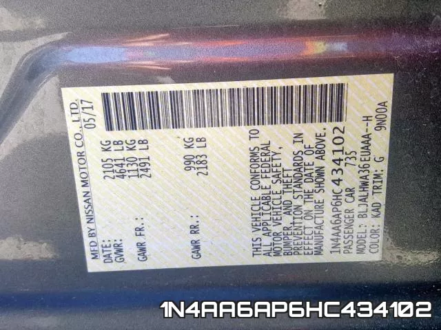 1N4AA6AP6HC434102 фото 2