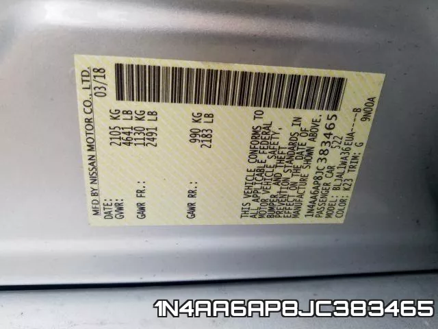 1N4AA6AP8JC383465 фото 2