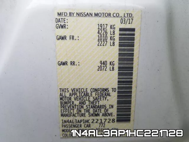 1N4AL3AP1HC221728 фото 2