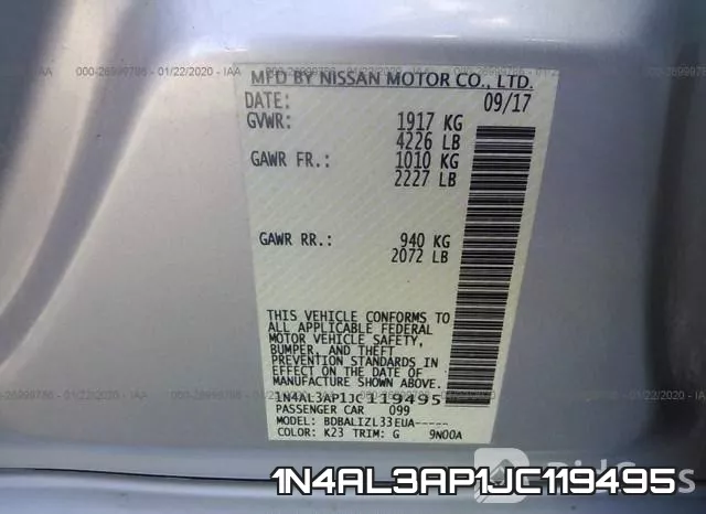 1N4AL3AP1JC119495 фото 10