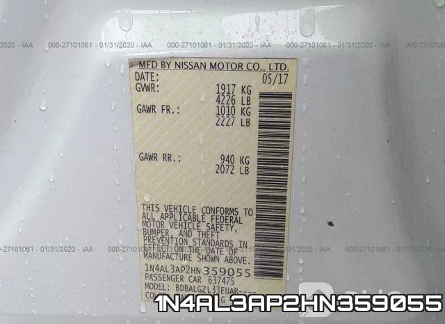 1N4AL3AP2HN359055 фото 10