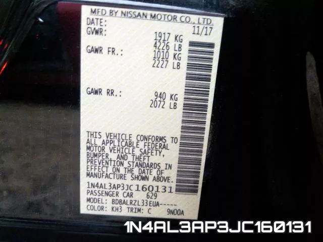 1N4AL3AP3JC160131 фото 2