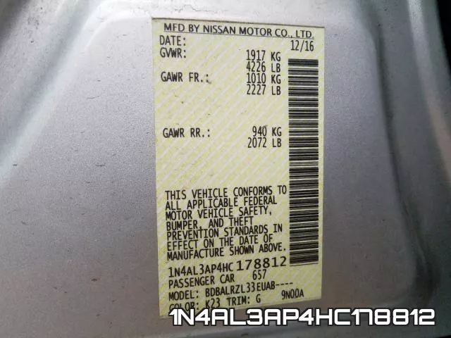 1N4AL3AP4HC178812 фото 2